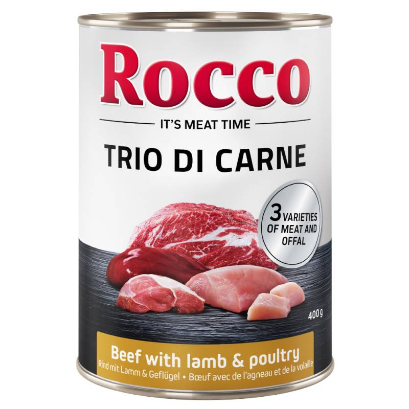 Rocco Classic Trio di Carne - 24 x 400 / 800 g 24 x 400 g: Rind, Lamm & Geflügel von Rocco