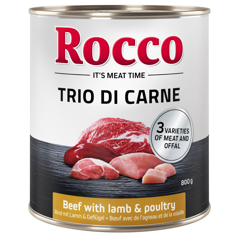 Top-Angebor Rocco Trio di Carne - 24 x 400 / 800 g 24 x 800 g: Rind, Lamm & Geflügel von Rocco