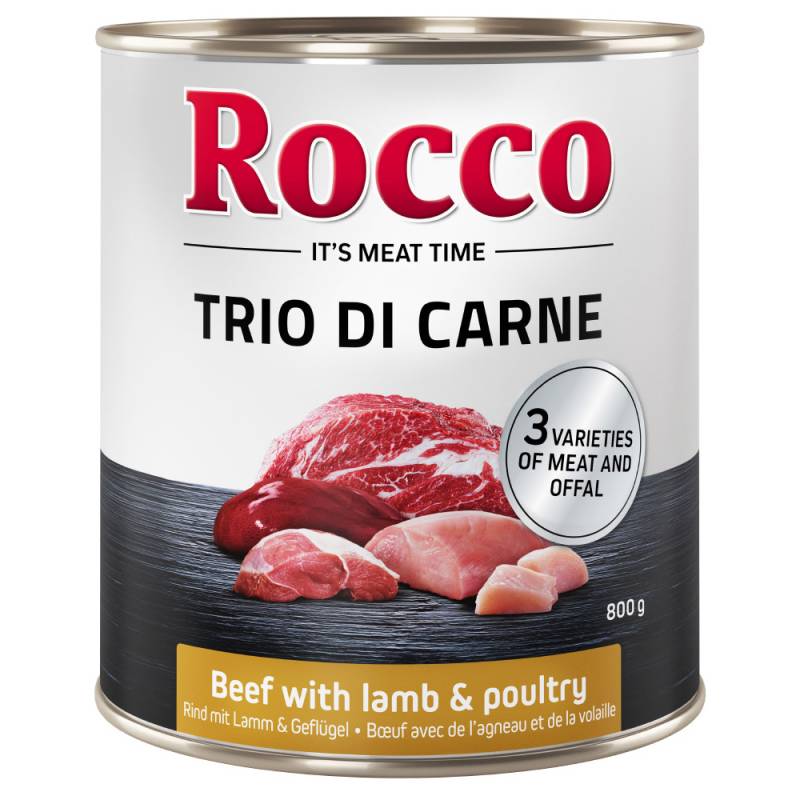 Rocco Classic Trio di Carne - 6 x 800 g - Rind, Lamm & Geflügel von Rocco