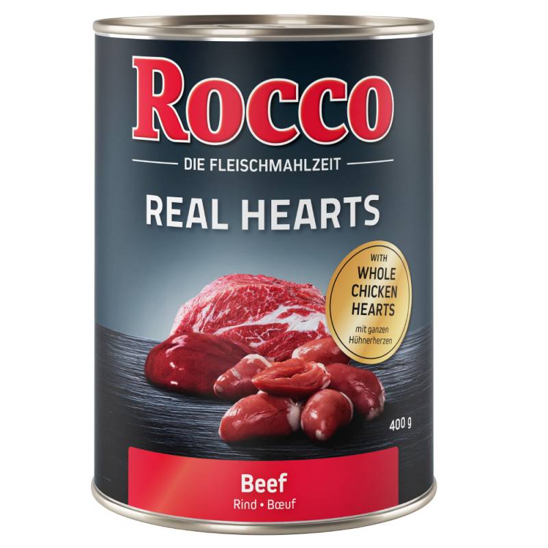 Rocco Einzeldose 1 x 400 g - Probierpreis! - Real Hearts: Rind mit ganzen Hühnerherzen von Rocco