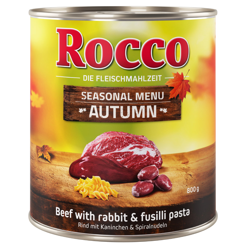 Rocco Herbst-Menü - Sonderausgabe für begrenzte Zeit - 24 x 800 g: Rocco Herbst-Menü mit Kaninchen & Spiralnudeln von Rocco