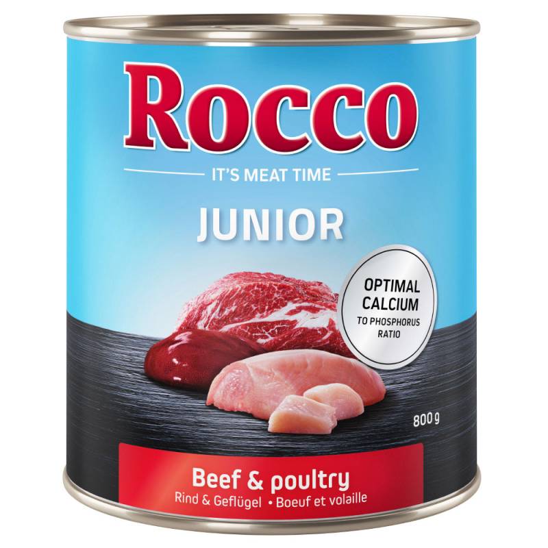 Rocco Junior 6 x 400 / 800 g 6 x 800 g:  Geflügel mit Rind von Rocco