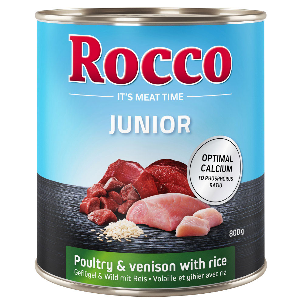 Rocco Junior 6 x 400 / 800 g 6 x 800 g: Geflügel mit Wild und Reis von Rocco