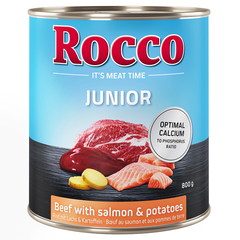 Rocco Junior 6 x 400 / 800 g 6 x 800 g: Rind mit Lachs und Kartoffeln von Rocco