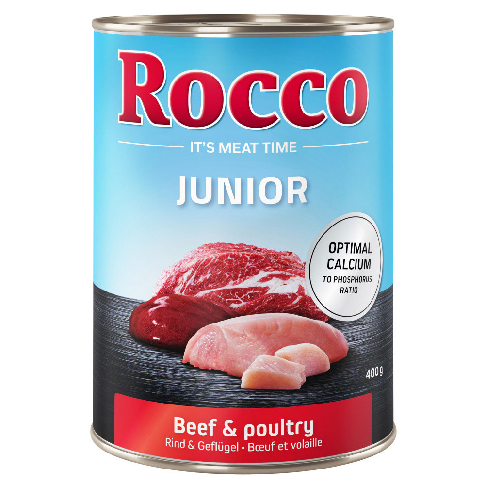 Rocco Junior 6 x 400 g - Geflügel mit Rind von Rocco