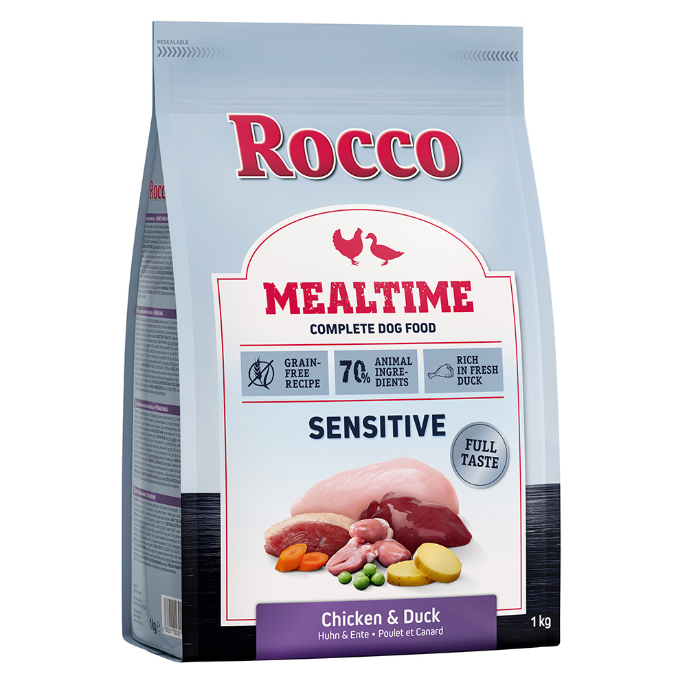 Rocco Mealtime Sensitive - reich an frischem Huhn und frischer Ente 1 kg - Jetzt testen!! von Rocco