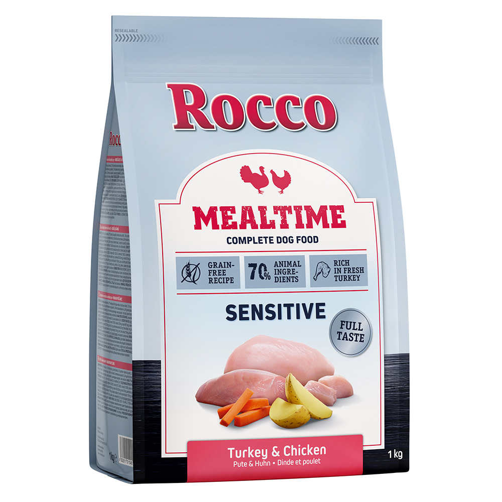 Rocco Mealtime Sensitive - reich an frischer Pute und frischem Huhn 1 kg - Jetzt testen!! von Rocco