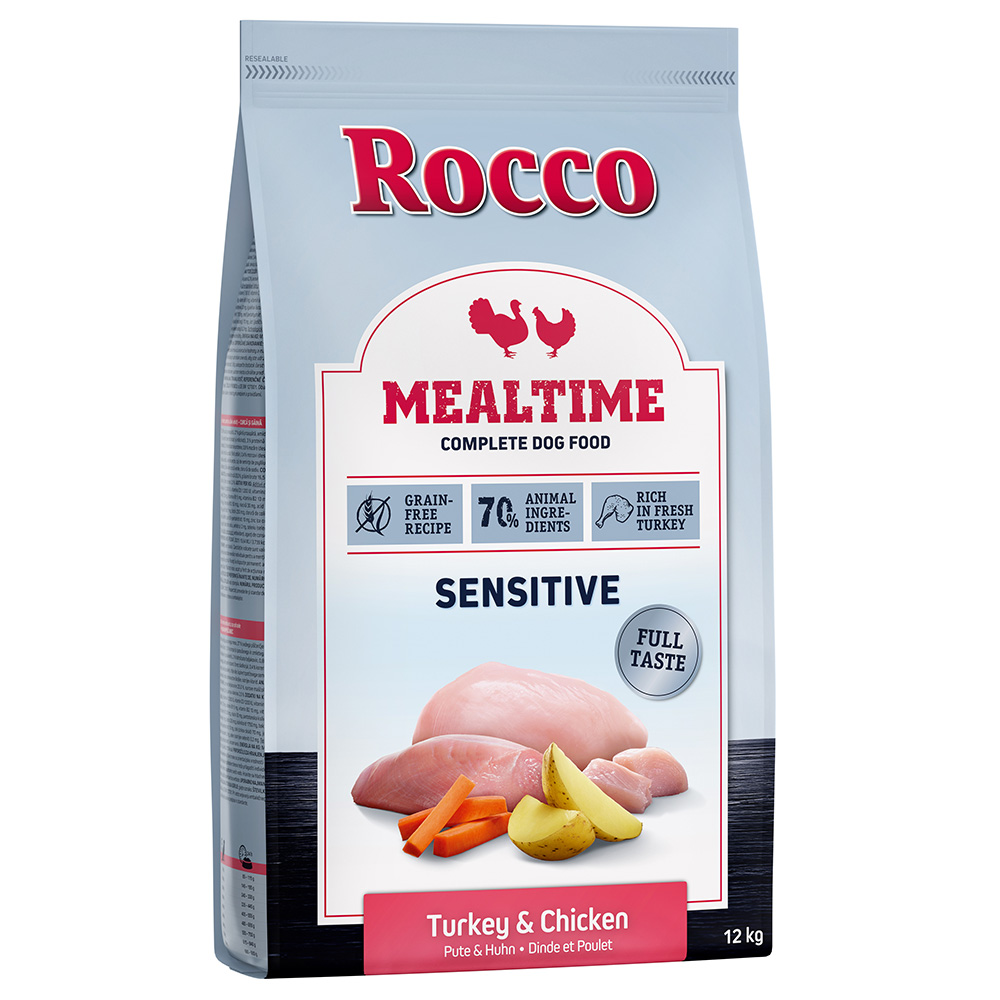 Rocco Mealtime Sensitive - reich an frischer Pute und frischem Huhn 12 kg von Rocco