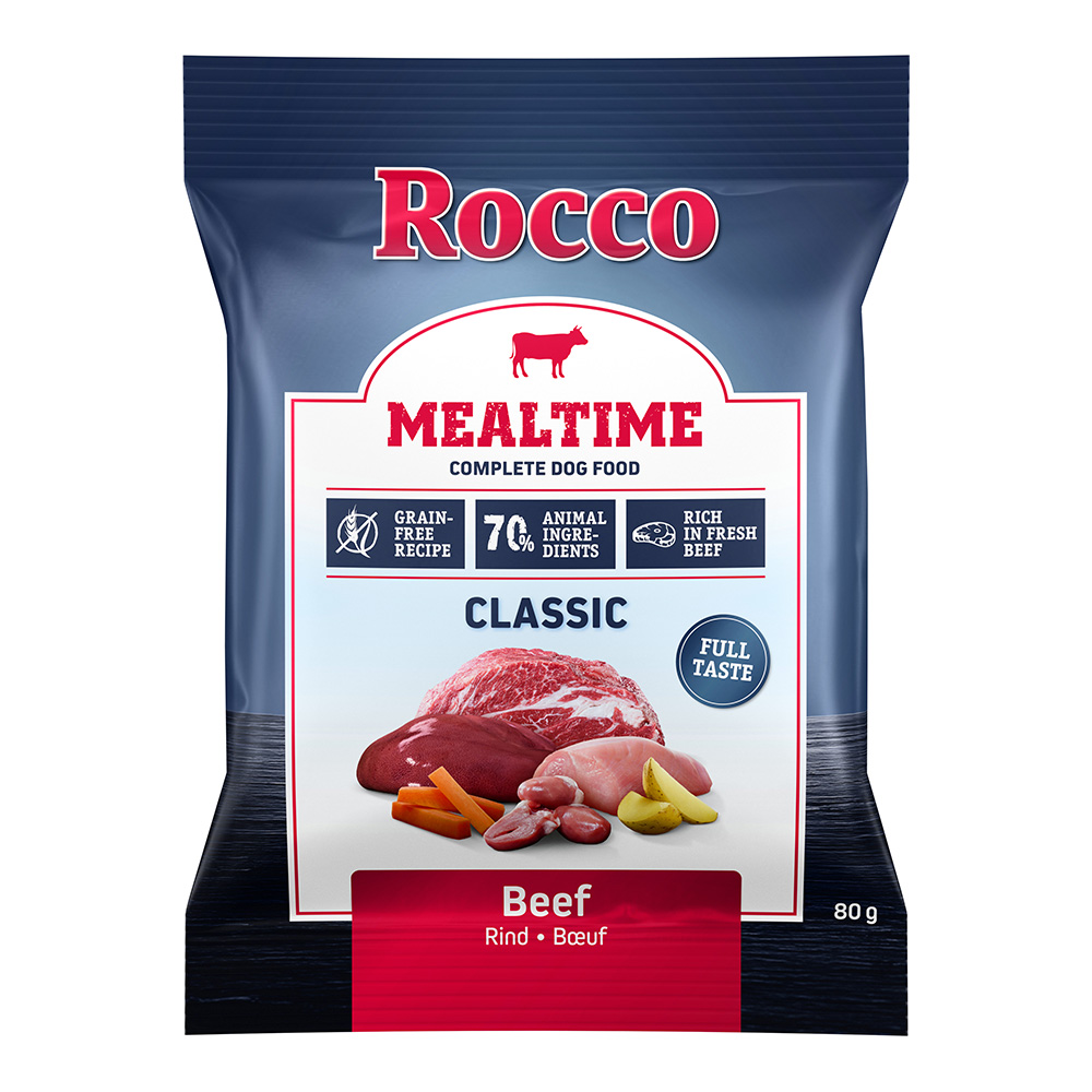 Rocco Mealtime testen! Rocco Mealtime Rind 320 g (4 x 80 g) von Rocco