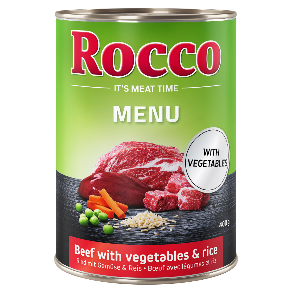 Rocco Menü 6 x 800 g / 400 g - 6 x 400g: Rind, Gemüse & Reis von Rocco