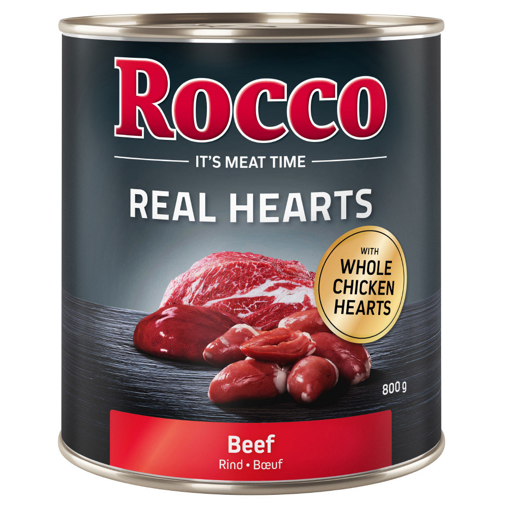 Rocco Real Hearts 6 x 400 g / 800 g - 6 x 800 g: Rind von Rocco