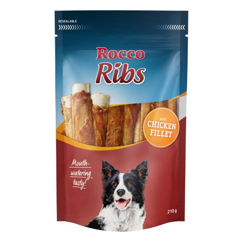 Rocco Ribs 210 g / Sparpaket % - Mixpaket: 2 x 210 g Entenbrust, 2 x 210 g Hühnerbrust von Rocco