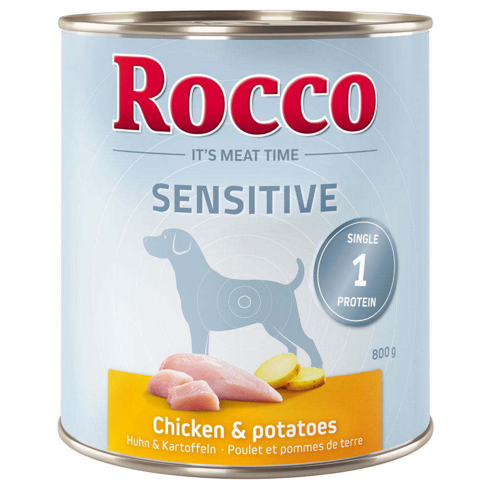 Rocco Sensitive 6 x 400 g / 800 g 6 x 800 g: Huhn mit Kartoffel von Rocco