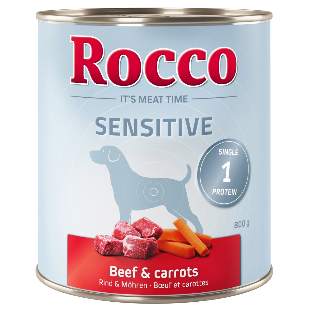 Rocco Sensitive 6 x 400 g / 800 g 6 x 800 g: Rind mit Möhre von Rocco