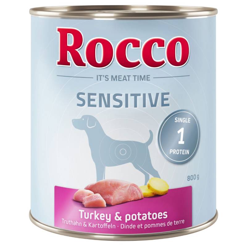 Rocco Sensitive 6 x 400 g / 800 g 6 x 800 g: Truthahn mit Kartoffel von Rocco