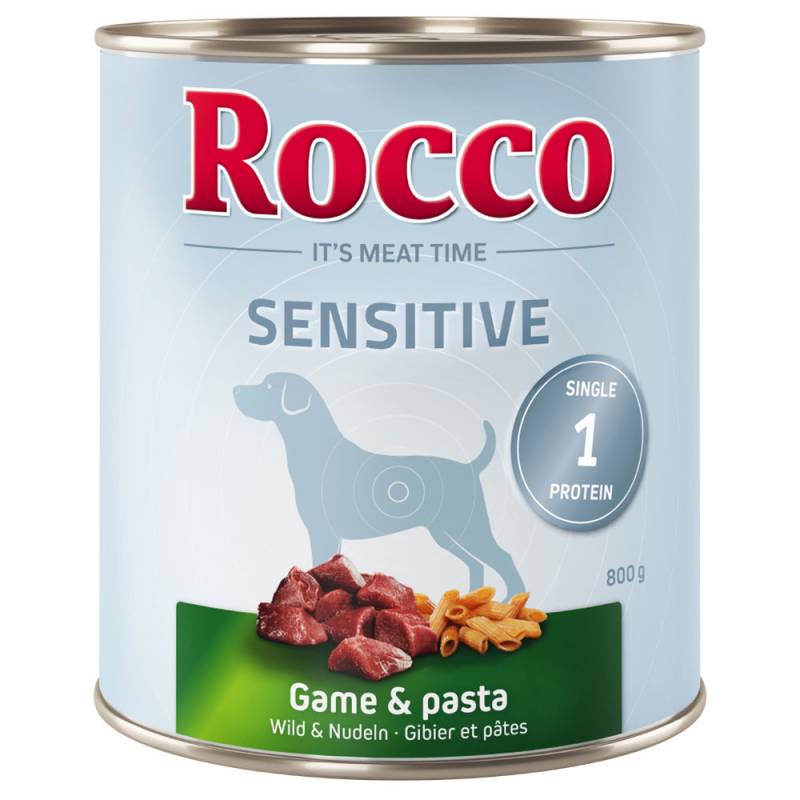 Rocco Sensitive 6 x 400 g / 800 g 6 x 800 g: Wild mit Nudeln von Rocco