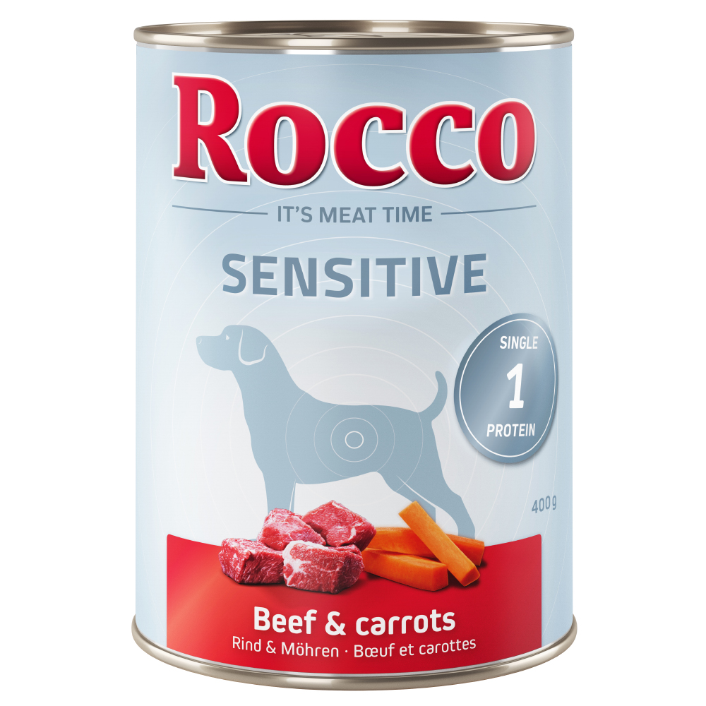 Rocco Sensitive 6 x 400 g / 800 g 6 x 400 g: Rind mit Möhren von Rocco