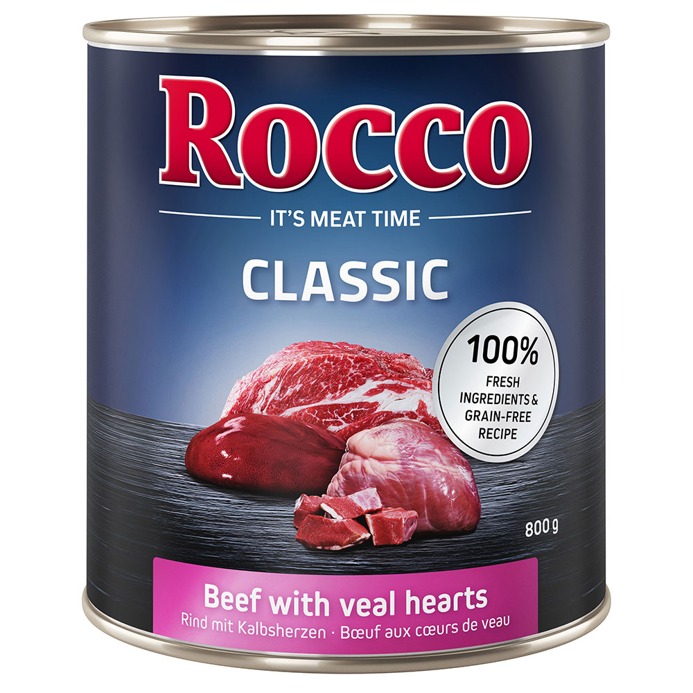 Sonderpreis Rocco Classic 24 x 800 g - je Dose ab 2,20 € ! - Rind mit Kalbsherzen von Rocco