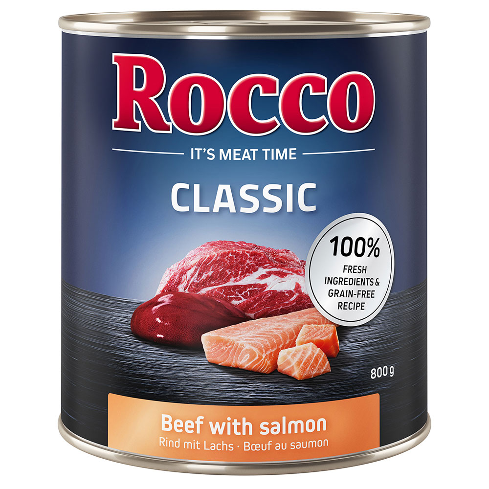 Sonderpreis Rocco Classic 24 x 800 g - je Dose ab 2,20 € ! - Rind mit Lachs von Rocco