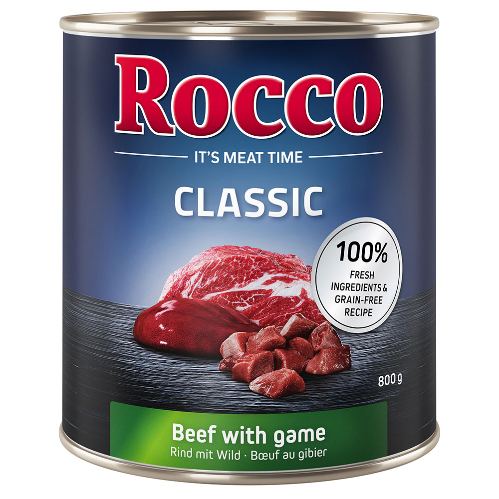 Sonderpreis Rocco Classic 24 x 800 g - je Dose ab 2,20 € ! - Rind mit Wild von Rocco