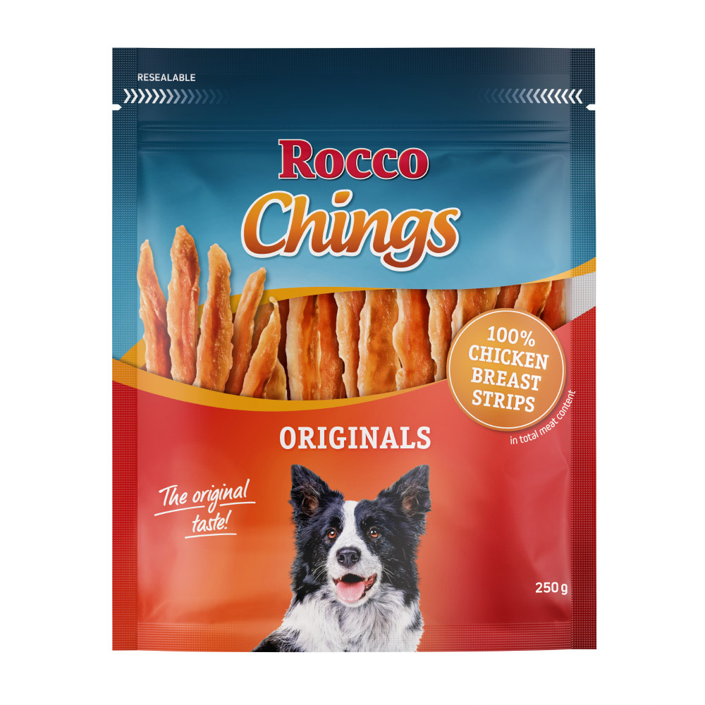 Rocco Chings Originals - Sparpaket - Hühnerbrust Streifen 12 x 250g von Rocco