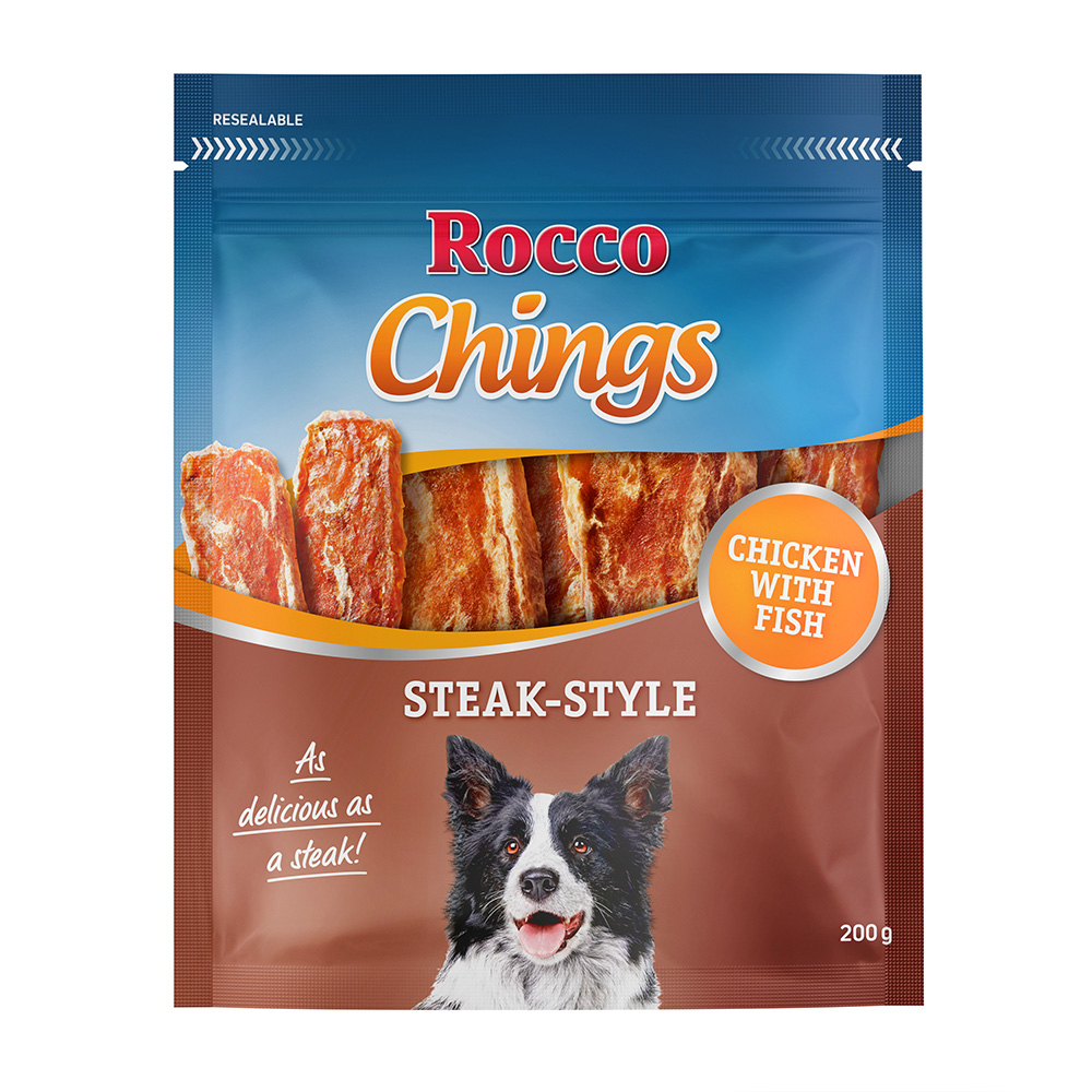 Rocco Chings Steak Style 200 gr / Sparpaket % - Hühnerfleisch 12 x 200 g von Rocco