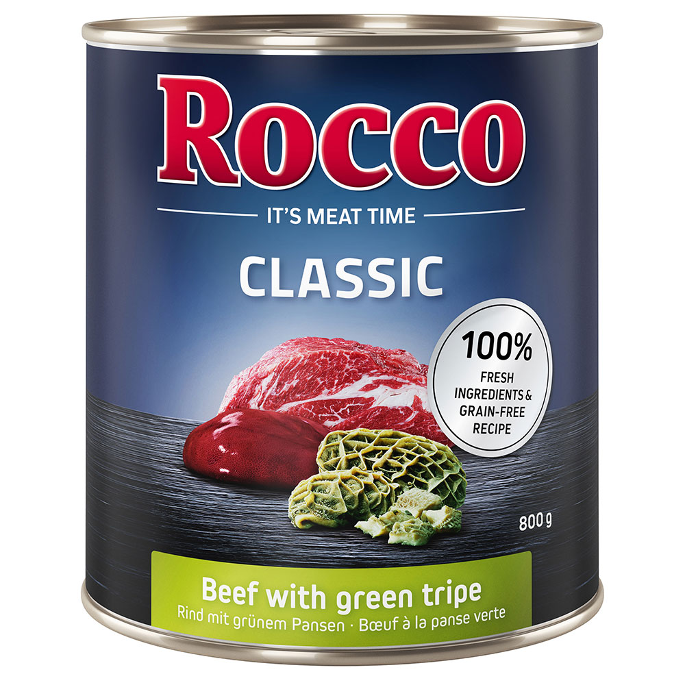 Sparpaket Rocco Classic 24 x 800 g zum Sonderpreis! - Rind mit Grünem Pansen von Rocco