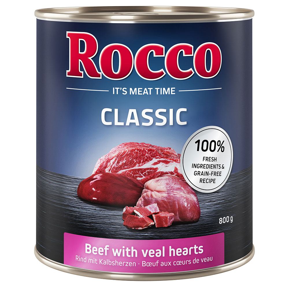 Sparpaket Rocco Classic 24 x 800 g zum Sonderpreis! - Rind mit Kalbsherzen von Rocco