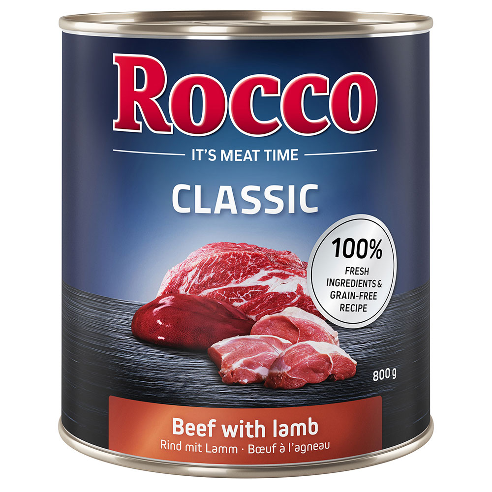Sparpaket Rocco Classic 24 x 800 g zum Sonderpreis! - Rind mit Lamm von Rocco