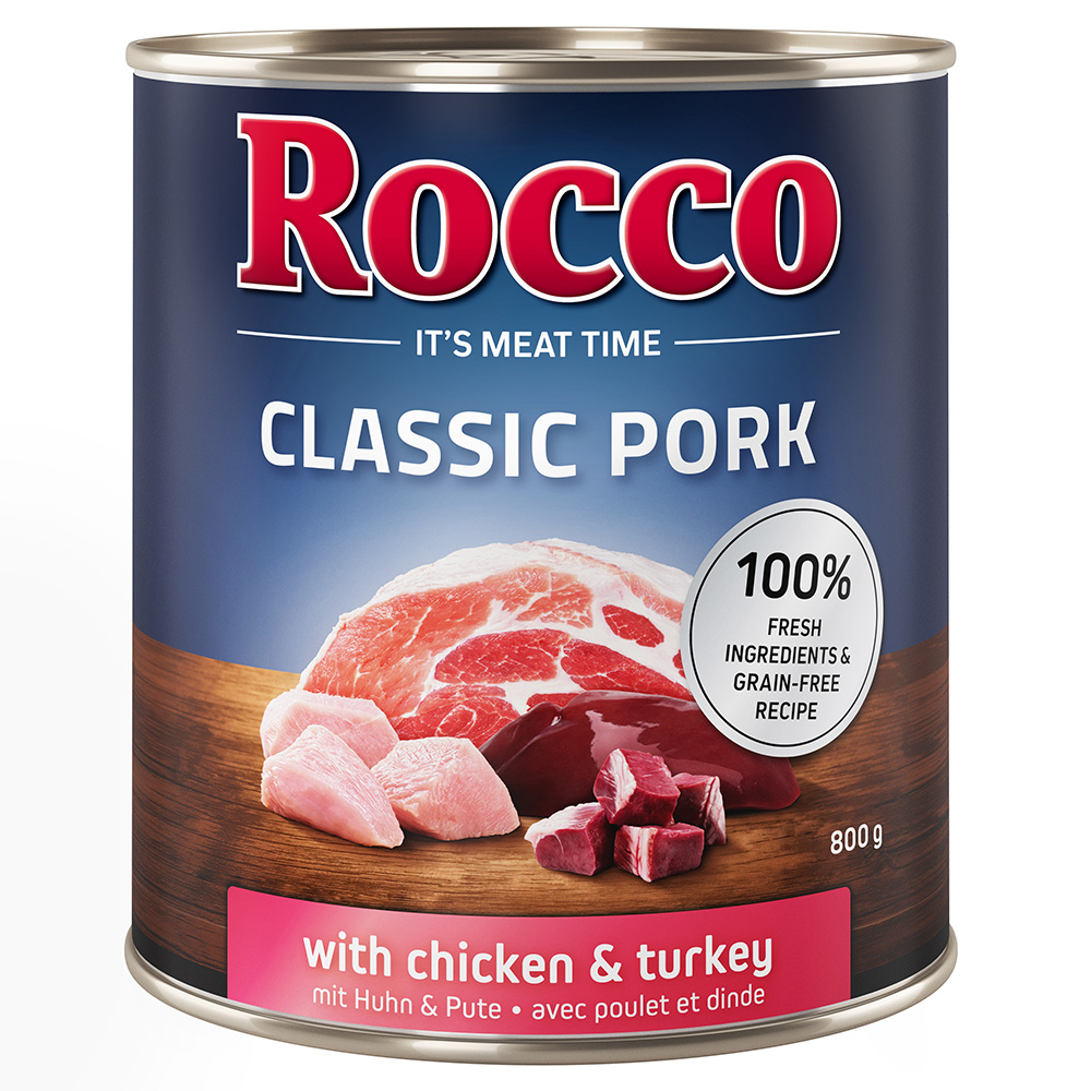 Sparpaket Rocco Classic Pork 24 x 800g Huhn & Pute Sparpaket Rocco Classic Pork 24 x 800g Huhn & Pute von Rocco
