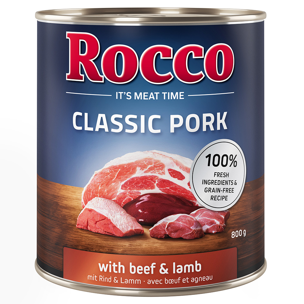 Top-Angebot Rocco Classic Pork 24 x 800g Rind & Lamm von Rocco