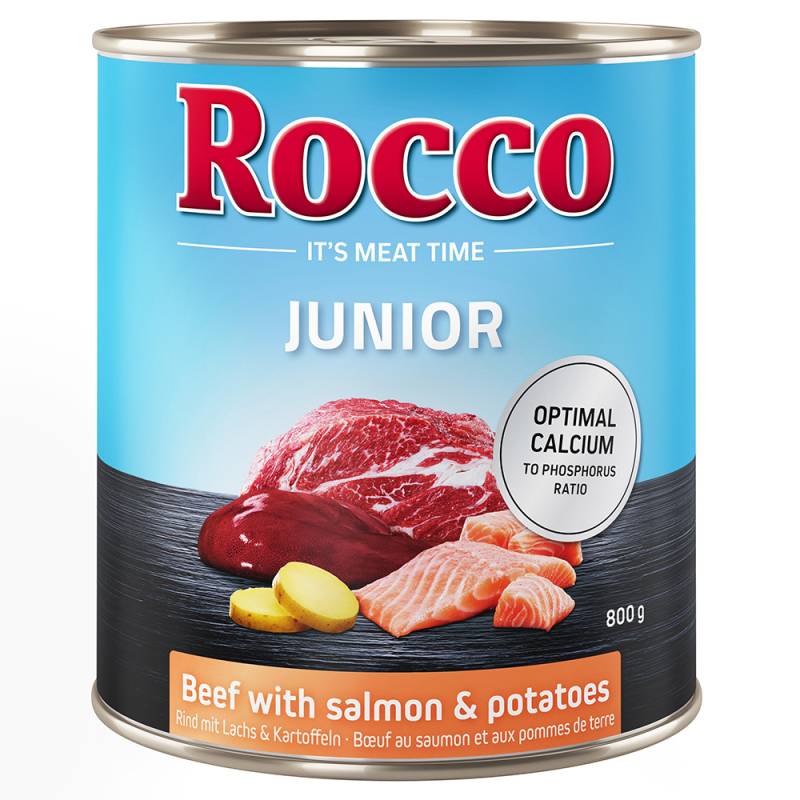 Sparpaket Rocco Junior 24 x 800 g - Rind mit Lachs und Kartoffeln von Rocco