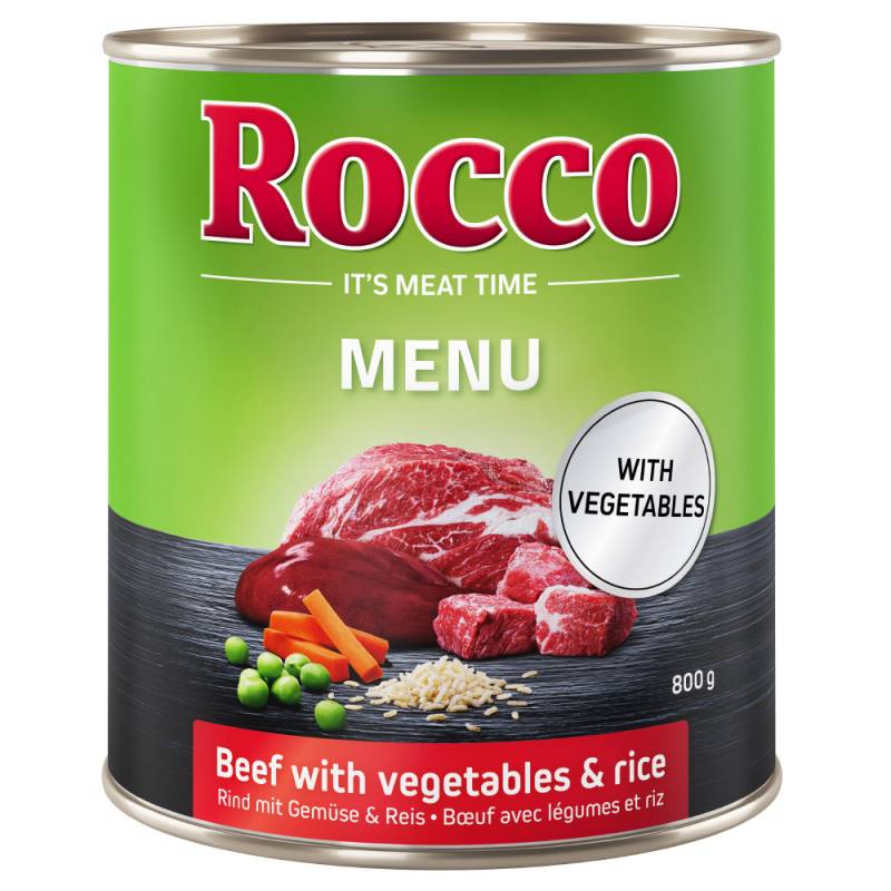 Sparpaket Rocco Menü 24 x 400 g / 800 g  - 24 x 800g: Rind, Gemüse & Reis von Rocco