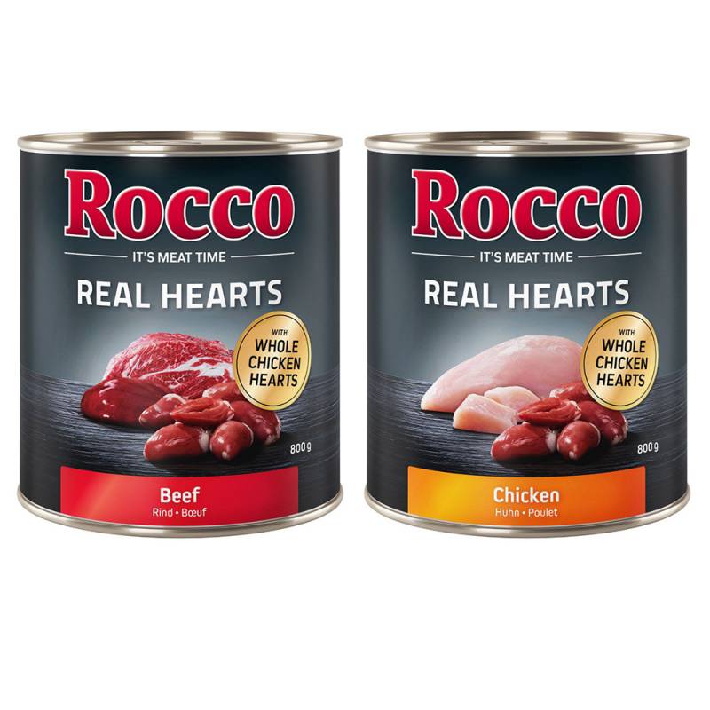 Sparpaket Rocco Real Hearts 24 x 800 g / 400 g - 24 x 800 g: Mix Rind & Huhn von Rocco