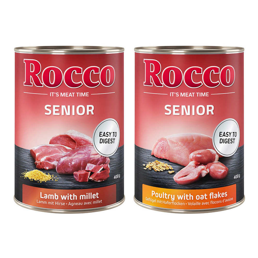 Top-Angebot Rocco Senior 24 x 400 g - Mix: Lamm & Geflügel von Rocco