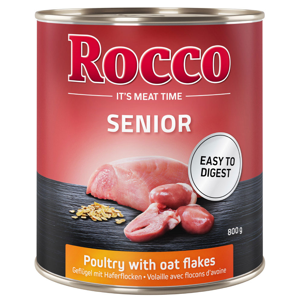 Sparpaket Rocco Senior 24 x 800 g - Geflügel & Haferflocken von Rocco