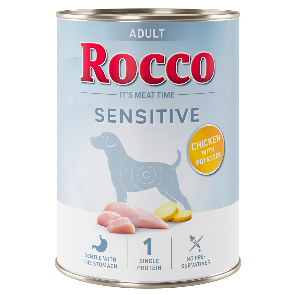 Sparpaket Rocco Sensitive 24 x 400 / 800 g Neue Rezeptur - 24 x 400 g: Huhn mit Kartoffeln Sparpaket Rocco Sensitive 24 x 400 / 800 g Neue Rezeptur - 24 x 400 g: Huhn mit Kartoffeln von Rocco