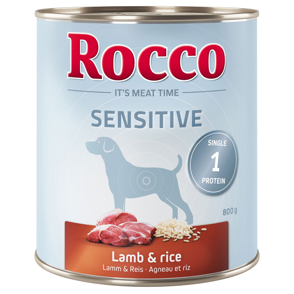 Sparpaket Rocco Sensitive 24 x 800 g - Lamm & Reis von Rocco