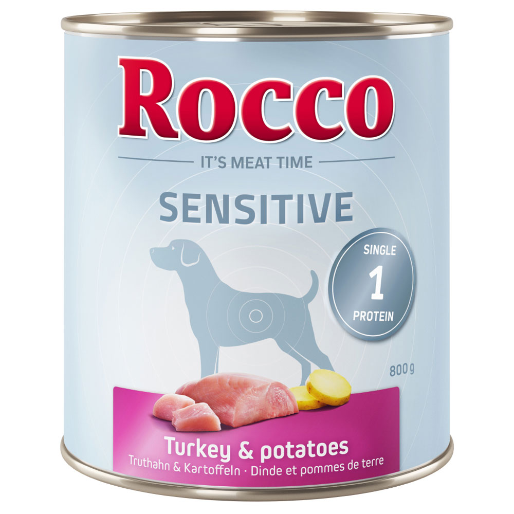 Sparpaket Rocco Sensitive  24 x 400 / 800 g 24 x 800 g: Truthahn mit Kartoffeln von Rocco