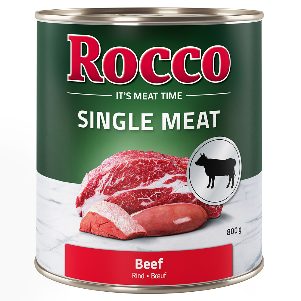 Sparpaket Rocco Single Meat 24 x 400 g / 800 g 24 x 800 g: Rind von Rocco