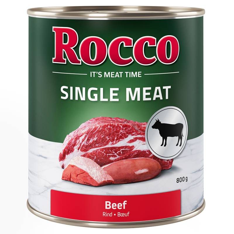 Top-Angebot Rocco Single Meat 24 x 400 g / 800 g 24 x 800 g: Rind von Rocco