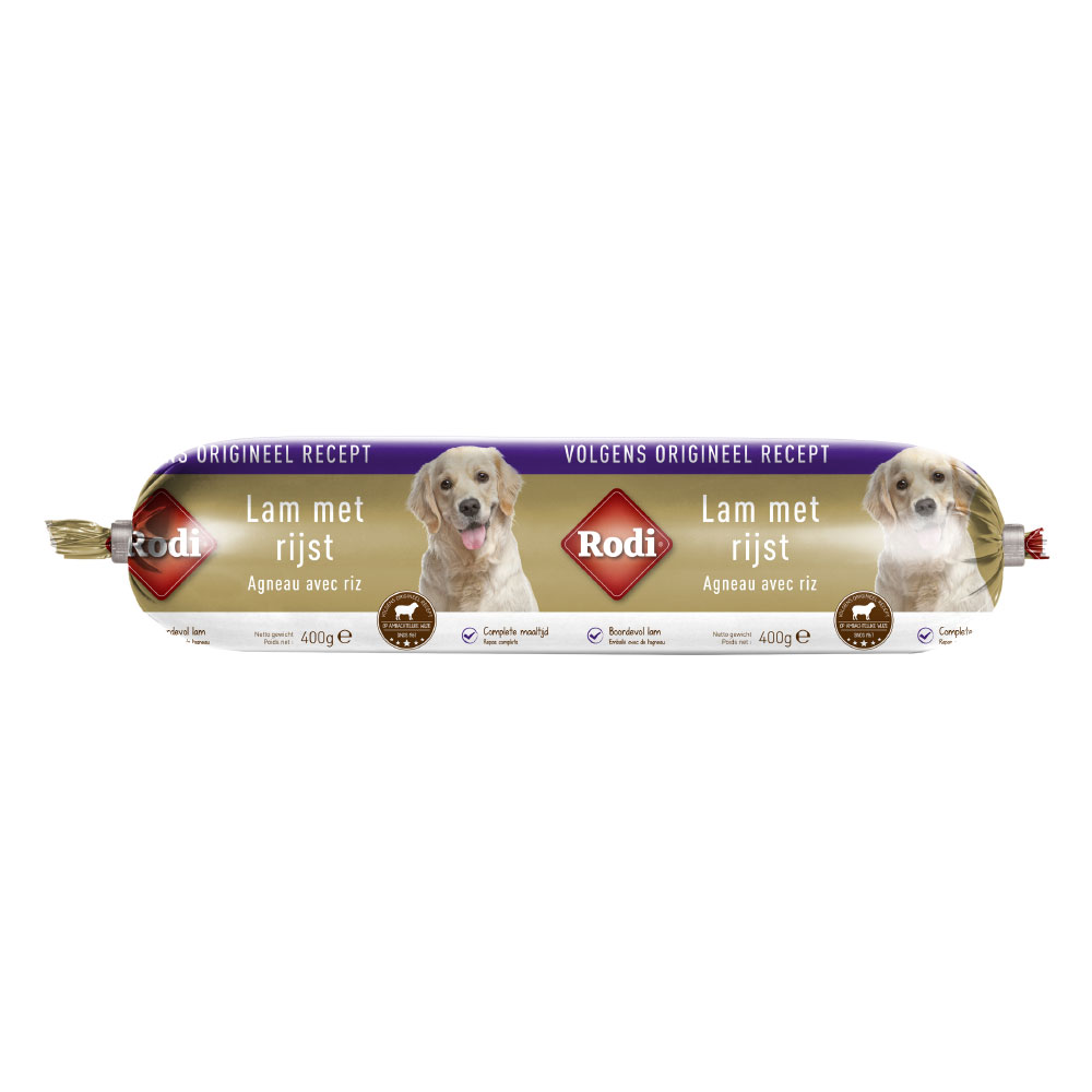 9 + 3 gratis! 12 x 400 g Rodi Wurst - Lamm & Reis von Rodi