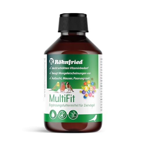 Röhnfried MultiFit 100ml I wichtige Vitamine I gegen Mängel I für Sittiche, Wellensittich, Kanarienvogel, Papageien von Röhnfried