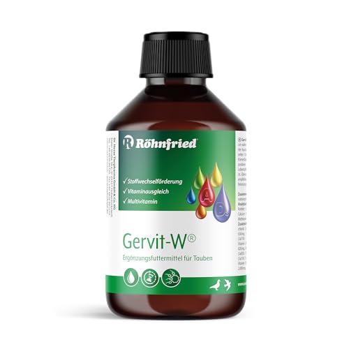 Röhnfried – Multivitamin Gervit-W - 250 ml - vorbeugend gegen Vitaminmangel bei Tauben - Vitaminausgleich & Stoffwechselförderung von Röhnfried