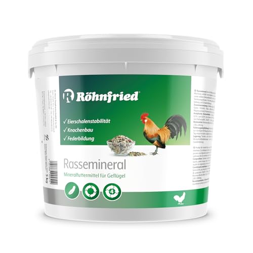 Röhnfried Rasse-Mineral 5 kg I Mineralfutter für Geflügel I unterstützt Federbildung, Knochenbau & Feste Eierschalen von Röhnfried