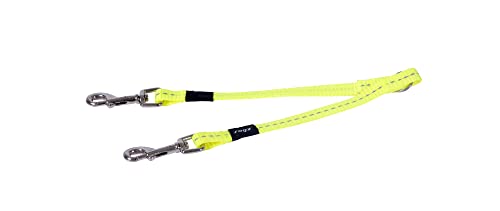 Double Split Leash Small - Dayglo Yellow von Rogz