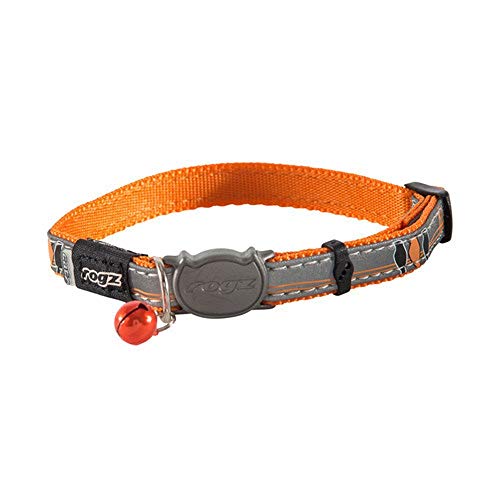 ROGZ CB08-D Halsband Nightcat, S, orange von Rogz