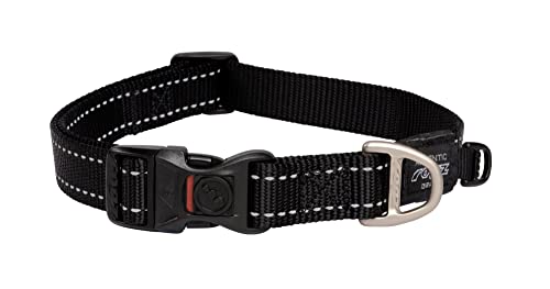 ROGZ HB06-A Utility Halsband/Fanbelt, L, schwarz von Rogz