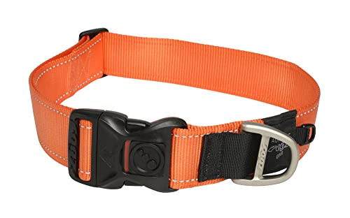 ROGZ HB19-D Utility Halsband/Landing Strip, XXL, orange von Rogz