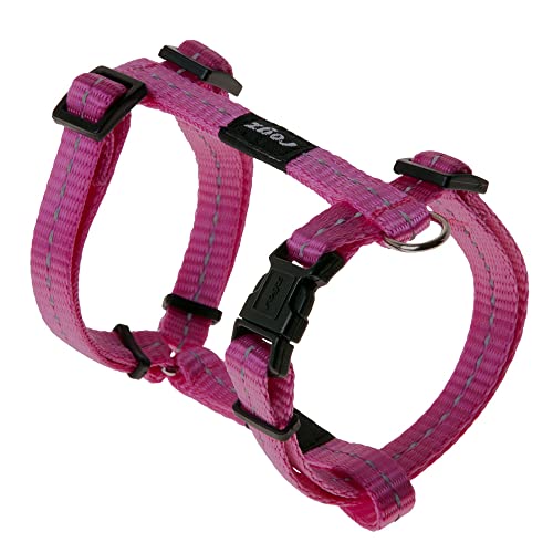 Reflective Adjustable H Harness for Small Dogs; Matching Collar and Leash Available, Pink von Rogz